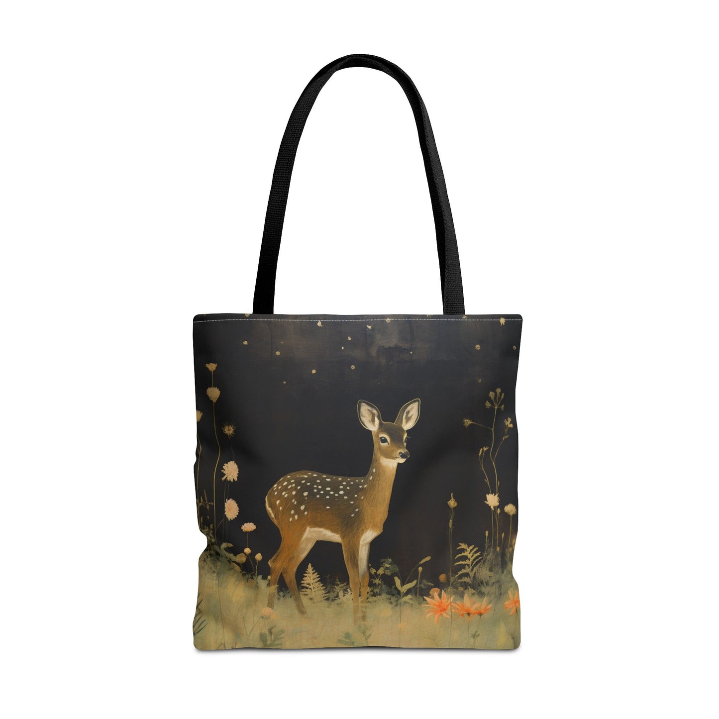 Whimsical Forest Deer Tote Bag, Nature Lover’s Canvas Market Bag