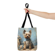 Yorkie Lover's Canvas Tote Bag - Charming Yorkshire Terrier Design