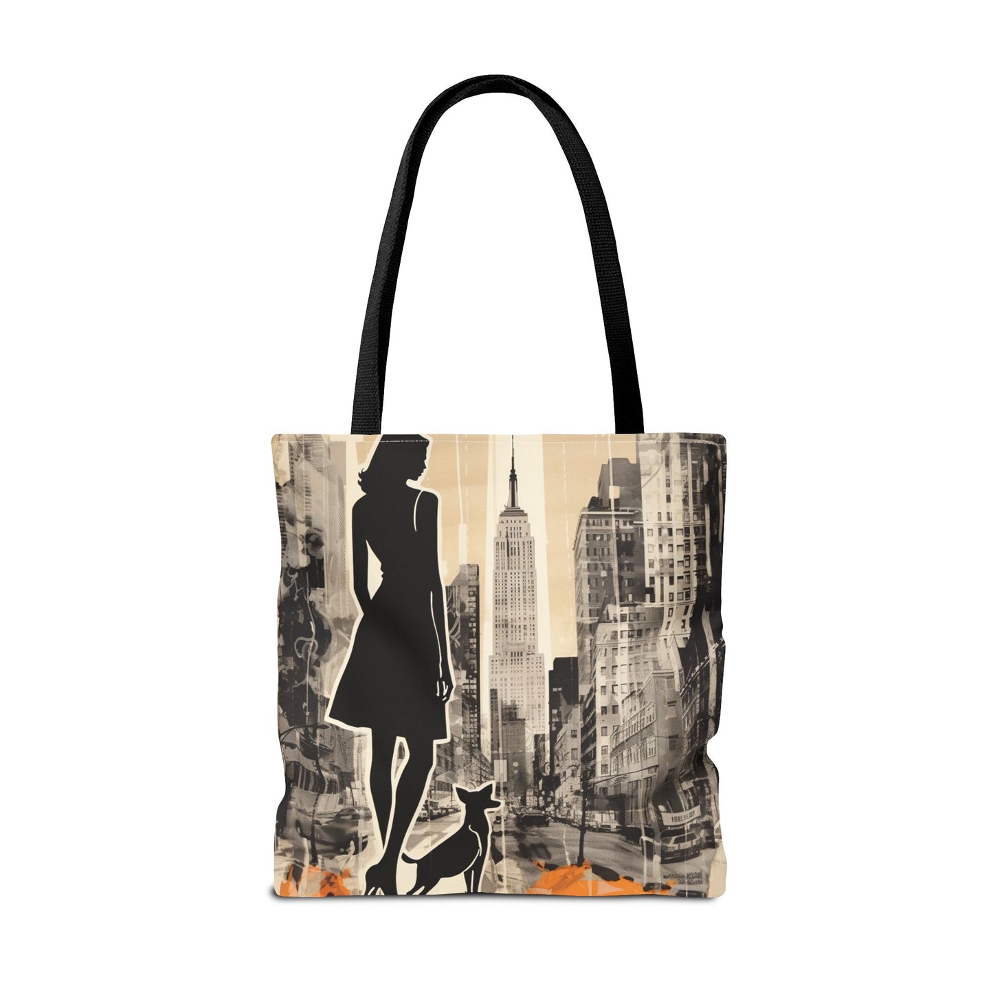 City Vibes Dog Lover Tote Bag – Modern Art Eco-Friendly Canvas