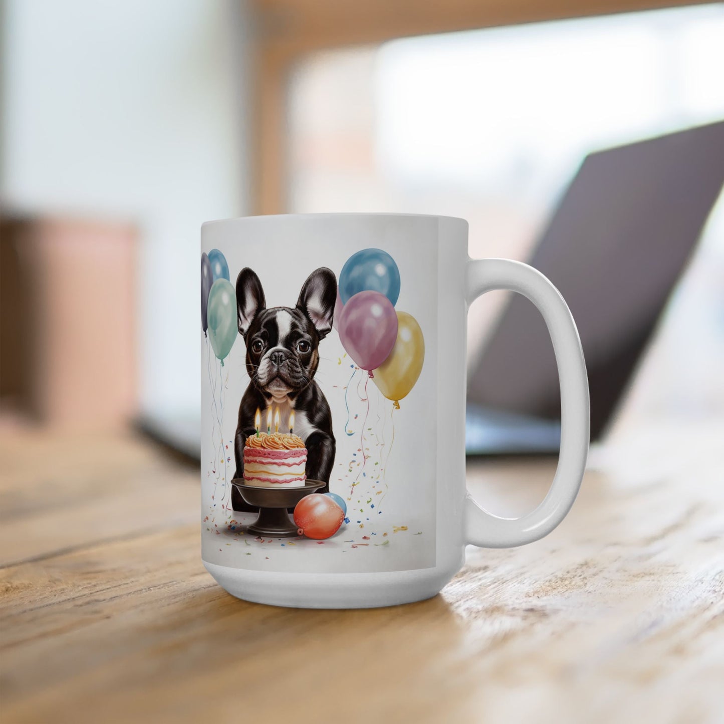 French Bulldog Birthday Bash Mug – Cute Frenchie Gift Idea