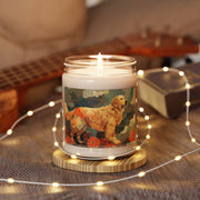 Golden Retriever Soy Candle – Vintage Dog Art Memorial Gift