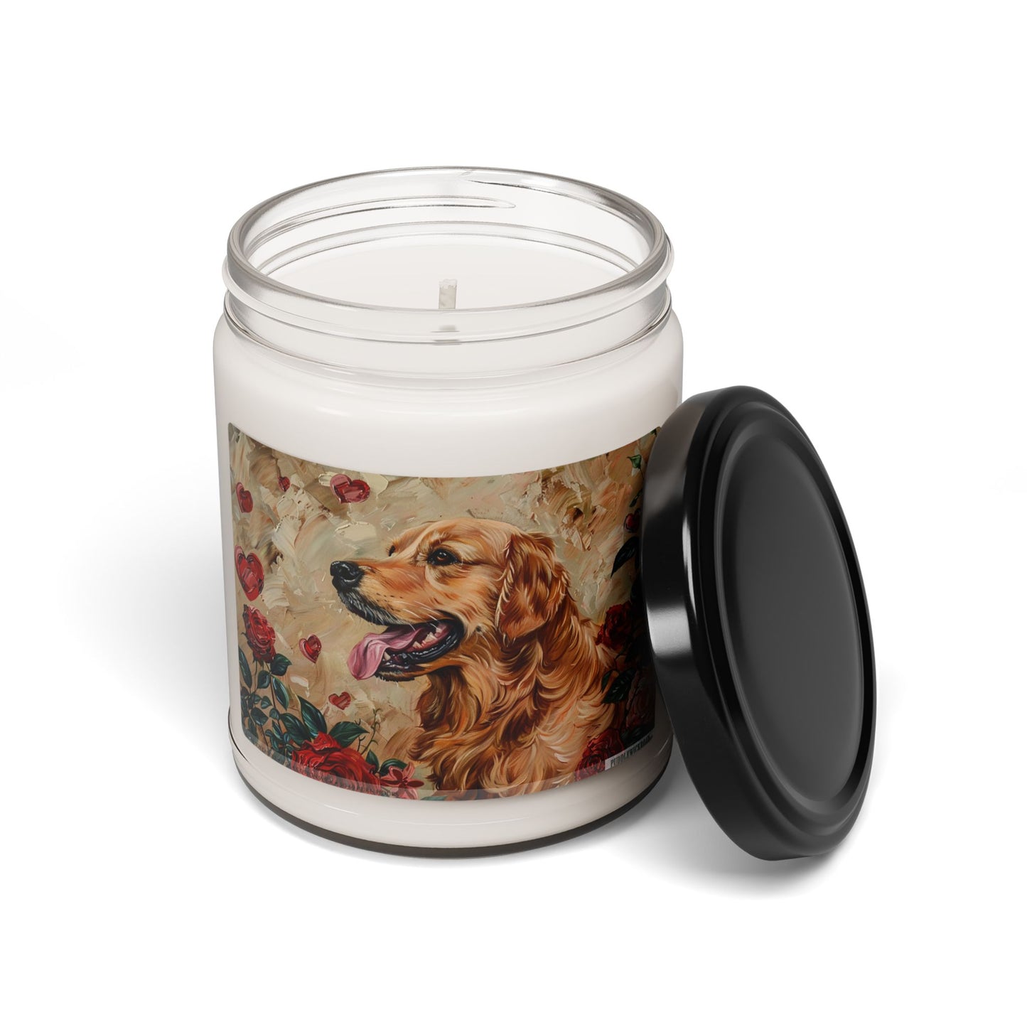 Golden Retriever Memorial Candle – Pet Lover Gift with Artistic Design