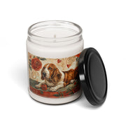 Basset Hound Love Candle – Vintage Dog Lover Gift with Roses