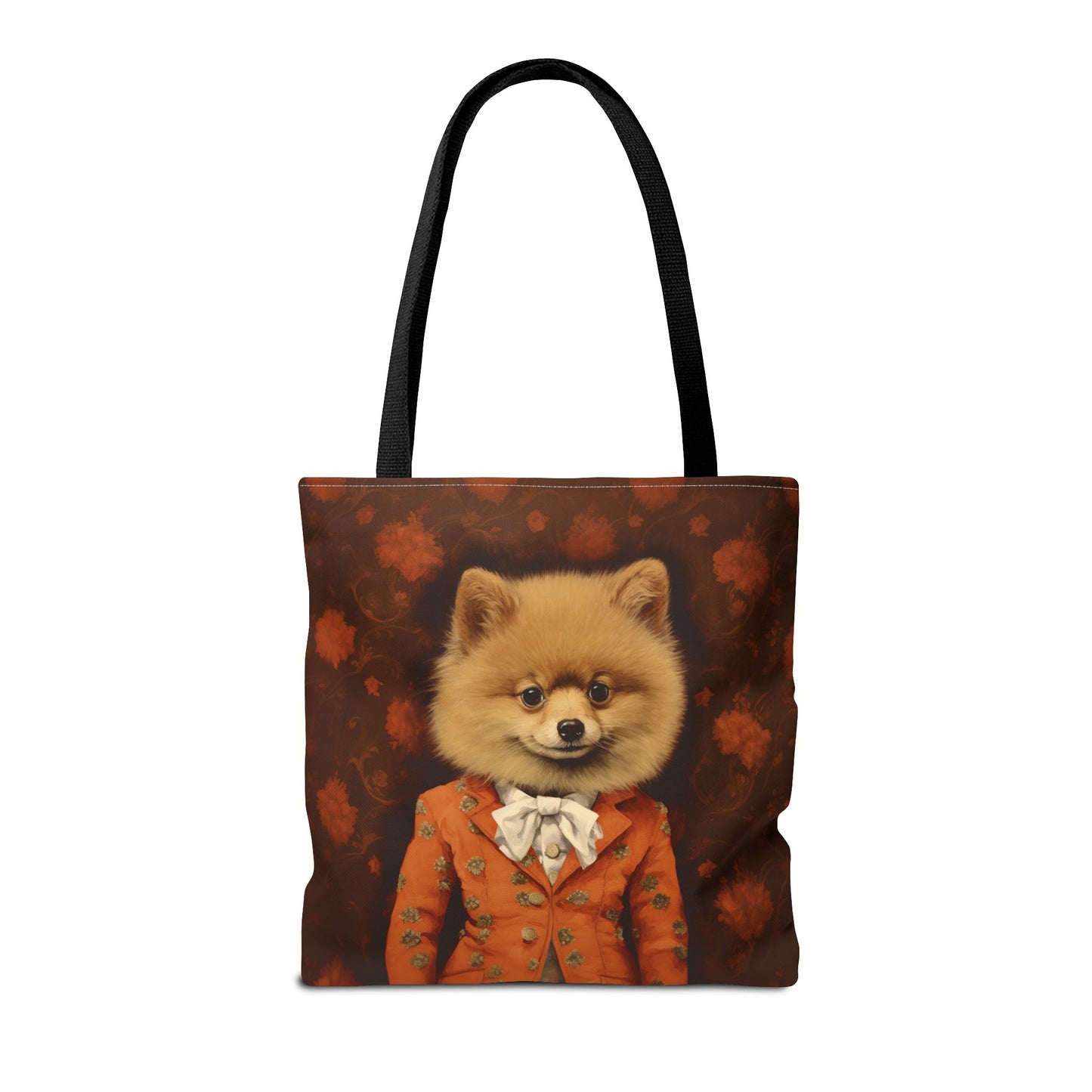 Pomeranian Autumn-Chic Tote Bag with Vintage Elegance