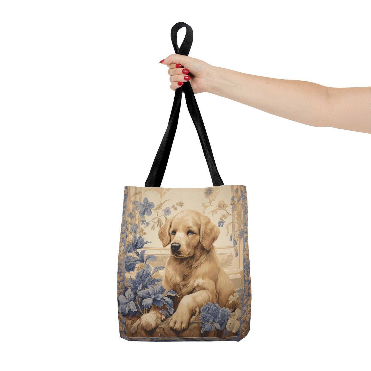 Golden Retriever Floral Tote Bag - Eco-Friendly Gift for Dog Lovers