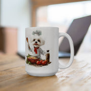 Maltese Chef Pup Coffee Mug - Funny Dog Lover Gift for Foodies