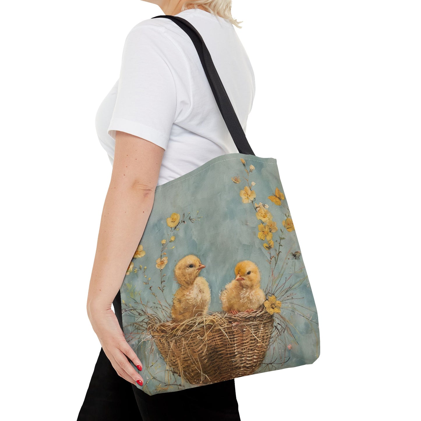 Sweet Spring Chicklings Tote Bag, Perfect for Easter and Everyday Use