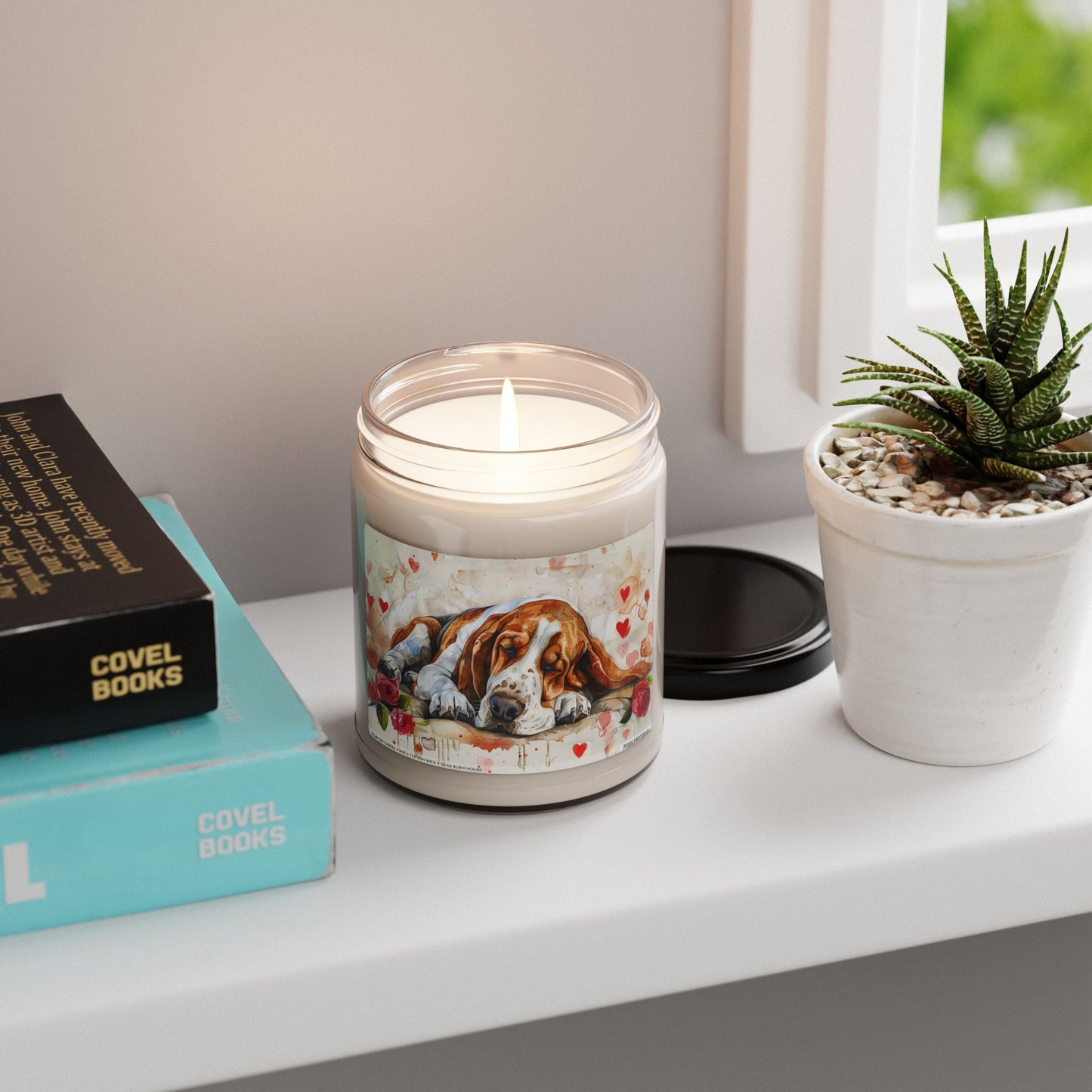 Cozy Basset Hound Candle – Pet Lover's Gift Idea