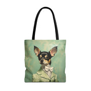 Chihuahua Dapper Style Tote Bag, Eco-Friendly Canvas Gift for Dog Lovers