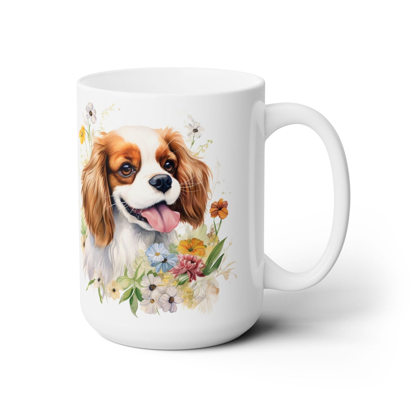 Cavie Charm Floral Coffee Mug – Cavalier King Charles Spaniel Gift