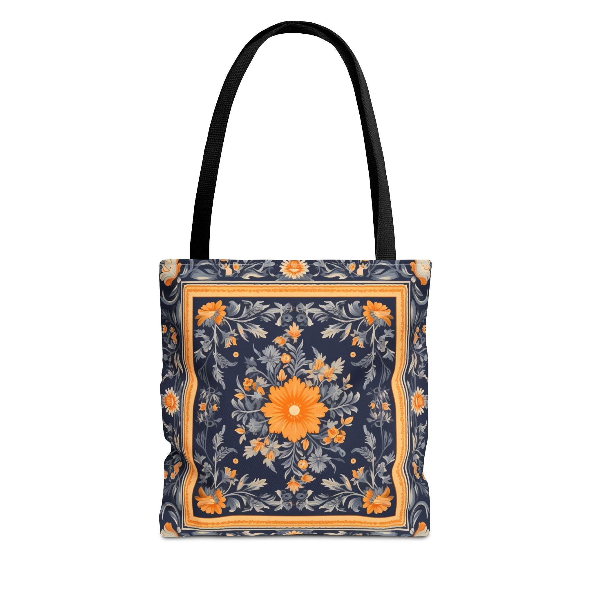 Golden Daisy Floral Tote Bag - Eco-Friendly Canvas Market Tote