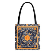 Golden Daisy Floral Tote Bag - Eco-Friendly Canvas Market Tote