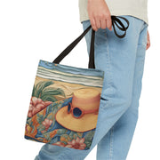 Sunny Beach Paradise Canvas Tote Bag, Vibrant and Eco-Friendly Beach Accessory