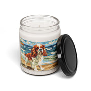 Cavalier King Charles Spaniel Beach Candle – Coastal Art Gift