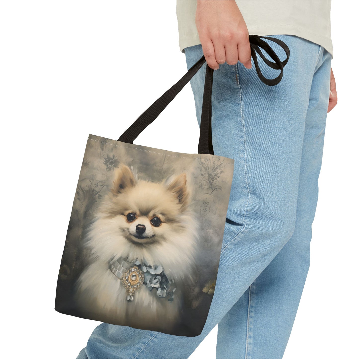 Pomeranian Elegance Tote Bag – Artful Canvas Bag for Dog Lovers