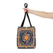 Golden Daisy Floral Tote Bag - Eco-Friendly Canvas Market Tote