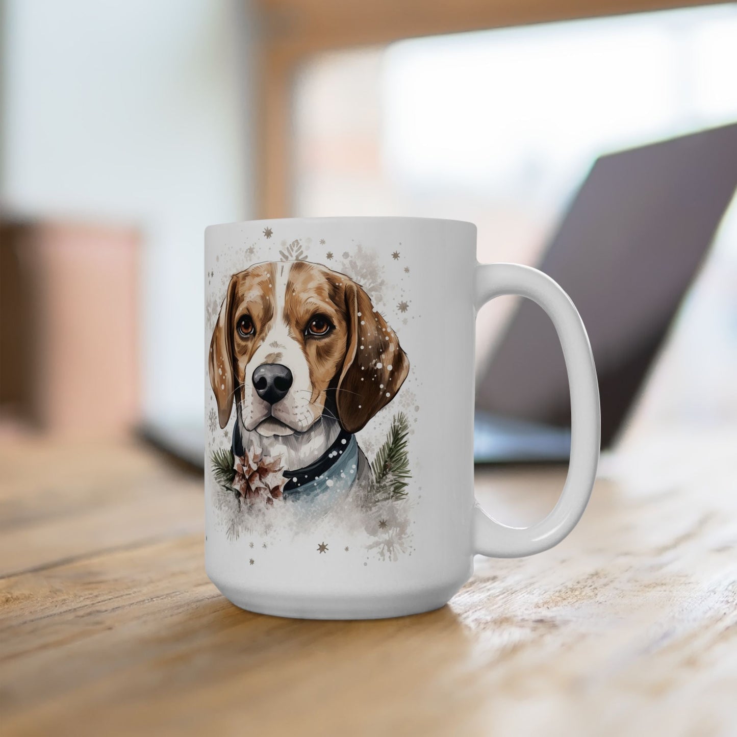 Beagle Lover’s Holiday Mug – Festive Dog Mom Coffee Cup