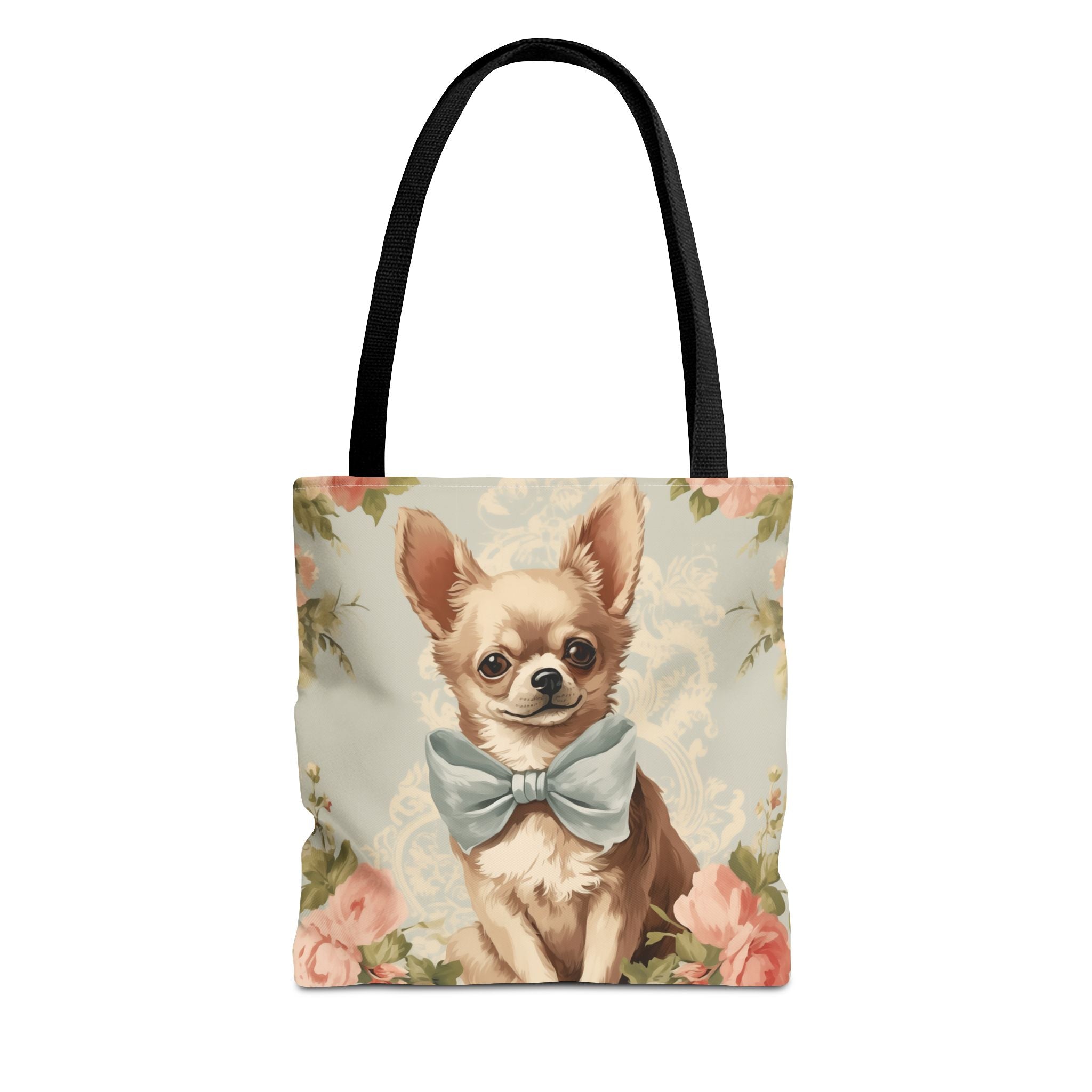 Charming Chihuahua Floral Tote Bag - Eco-Friendly and Stylish