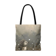 Whimsical Hedgehog Tote Bag with Dandelion Dreams - Eco-Friendly and Artistic