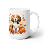 Beagle Autumn Bliss Mug – Thanksgiving Dog Lover Gift, Coffee Cup