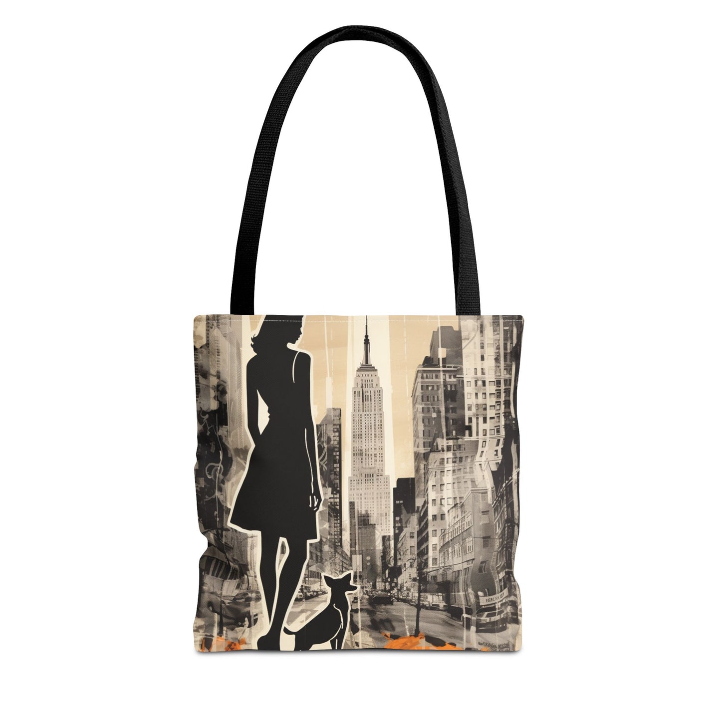 City Vibes Dog Lover Tote Bag – Modern Art Eco-Friendly Canvas