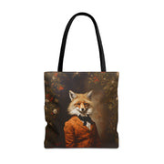 Dapper Fox Canvas Tote Bag, Artistic Nature-Lover Gift, Eco-Friendly Carryall