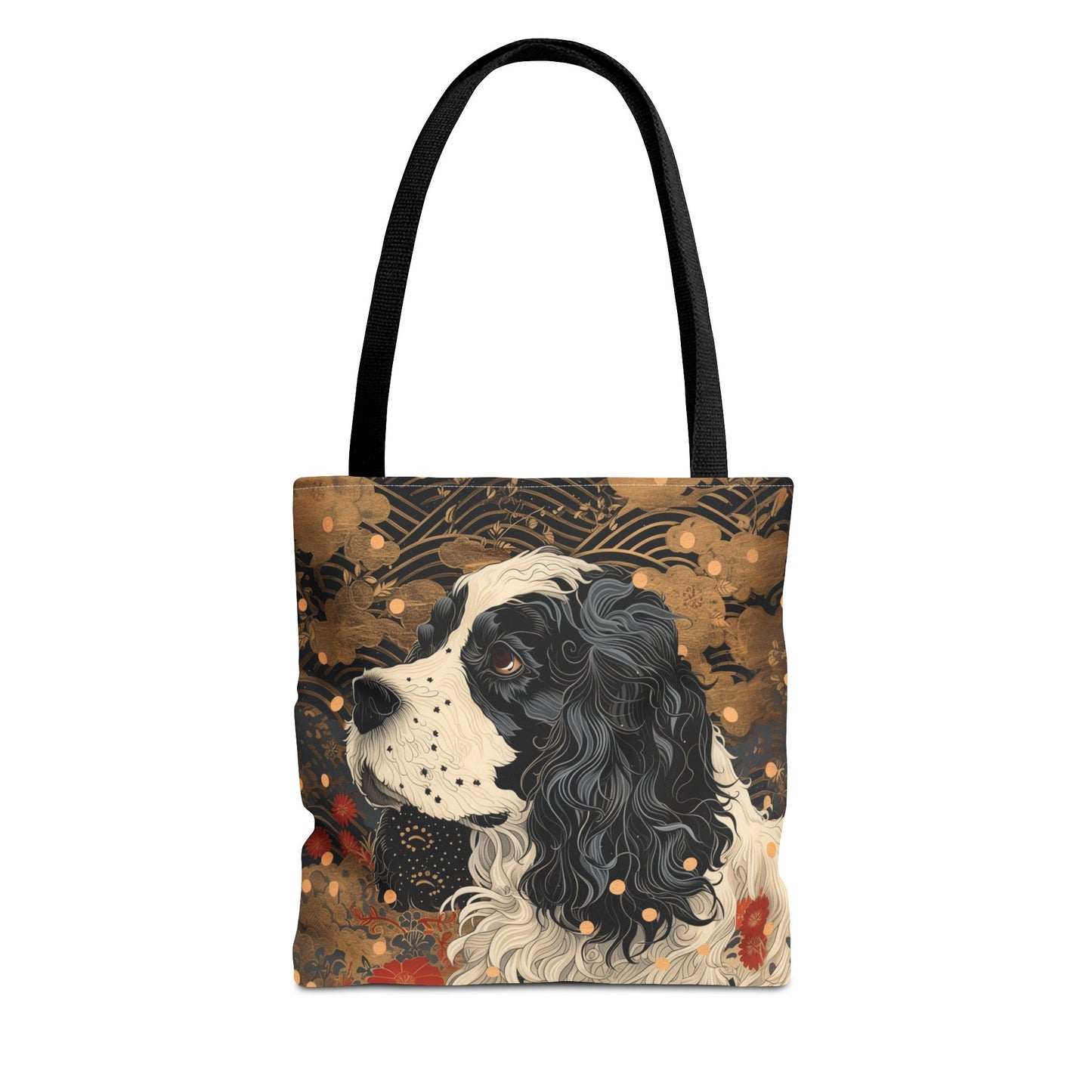 Elegant Cocker Spaniel Tote Bag with Floral & Artistic Design