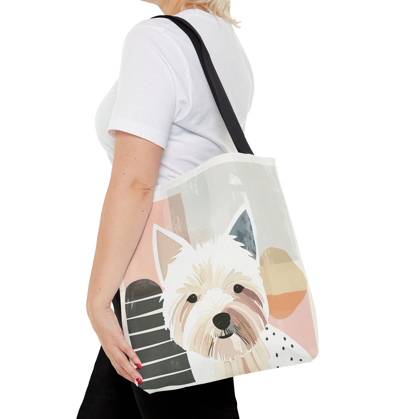 Westie Charm Tote Bag, Eco-Friendly Canvas Carry-All for Dog Lovers