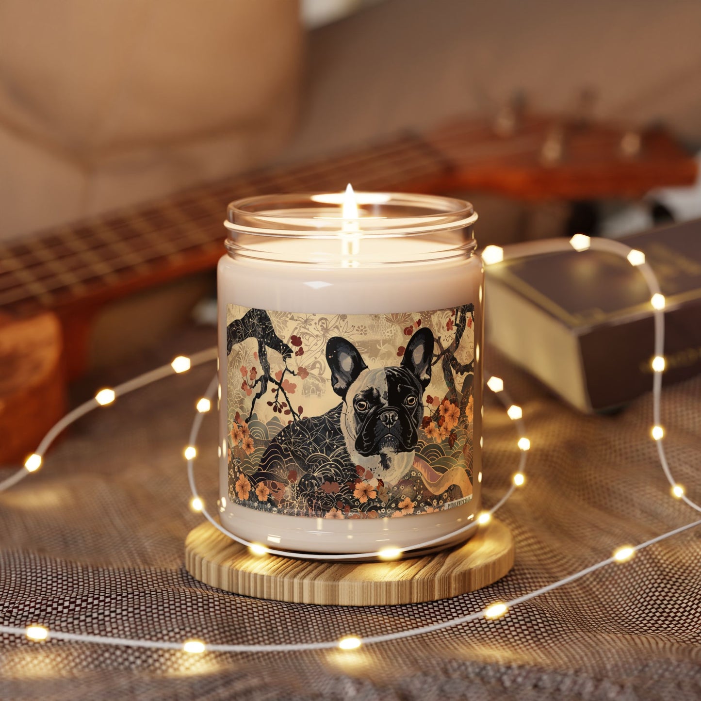 Frenchie Blossom Soy Candle - Artisan Gift for Dog Lovers