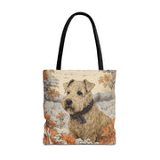 Wheaten Terrier Fall Tote Bag, Eco-Friendly Dog Lover Market Bag