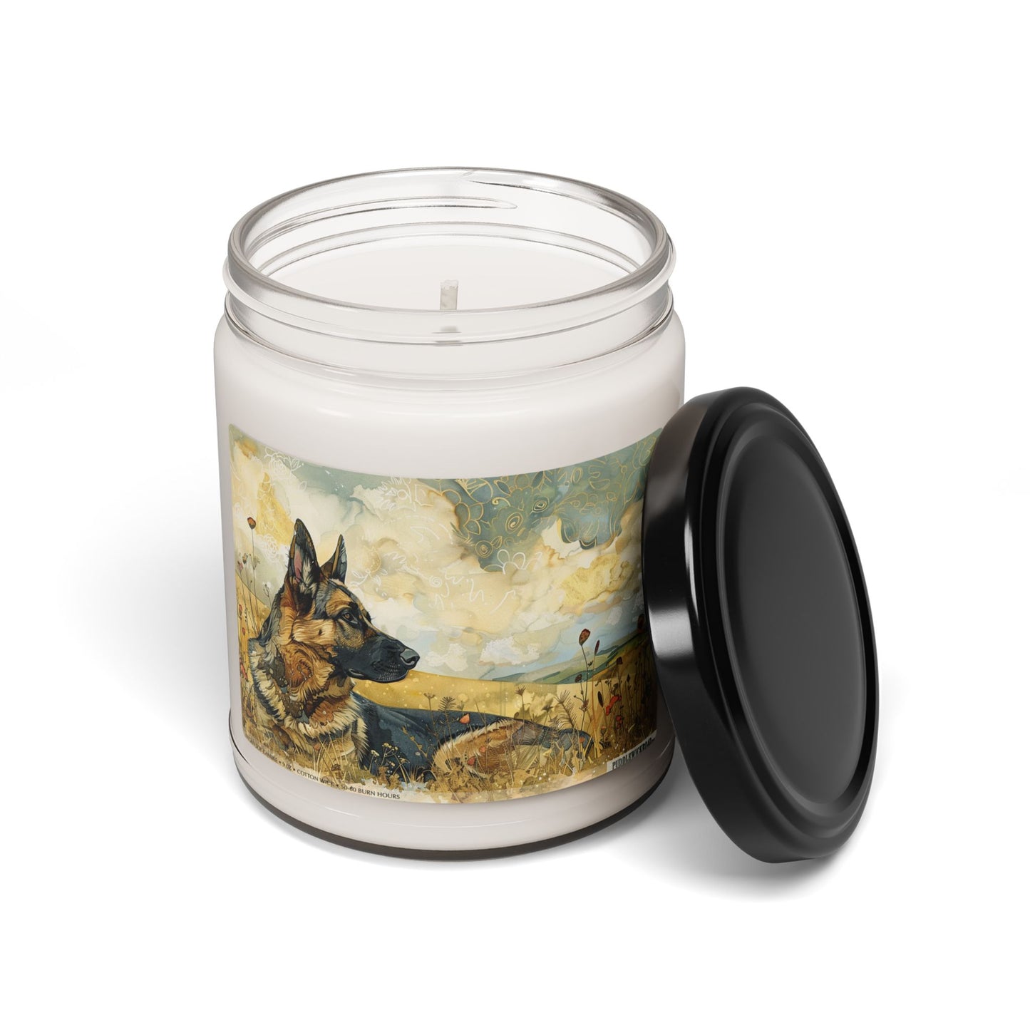 German Shepherd Scenic Soy Candle, Pet Lover Memorial Gift