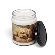 Bichon Bliss Vintage Rose Candle, Pet Lover's Memorial Gift