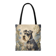 Mini Schnauzer Floral Elegance Tote Bag, Stylish Eco-Friendly Gift