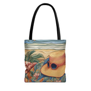 Sunny Beach Paradise Canvas Tote Bag, Vibrant and Eco-Friendly Beach Accessory