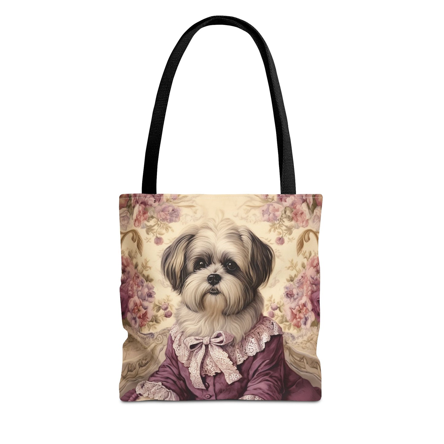 Regal Shih Tzu Victorian Canvas Tote Bag, Dog Lover's Gift Idea