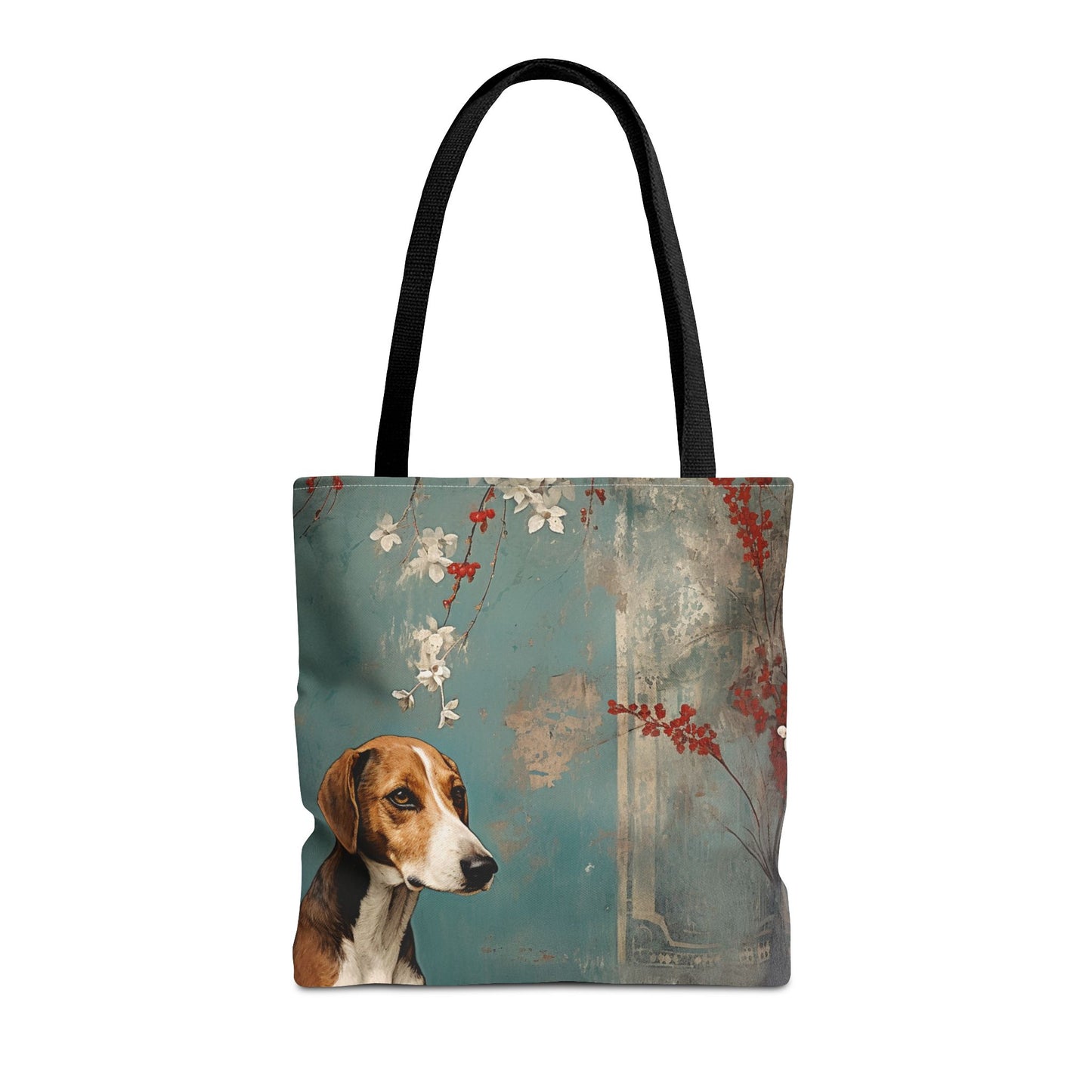 Beagle Blossom Tote Bag, Eco-Friendly Canvas for Dog Lovers