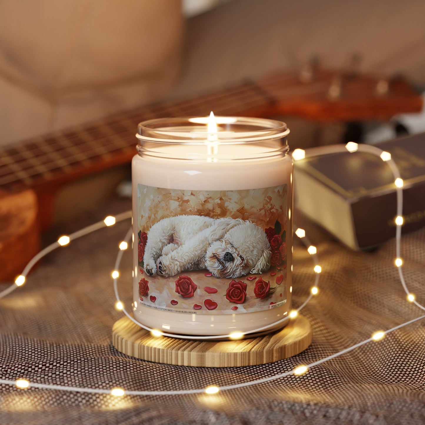 Blissful Bichon Frise Soy Candle – Cozy Gift for Dog Lovers