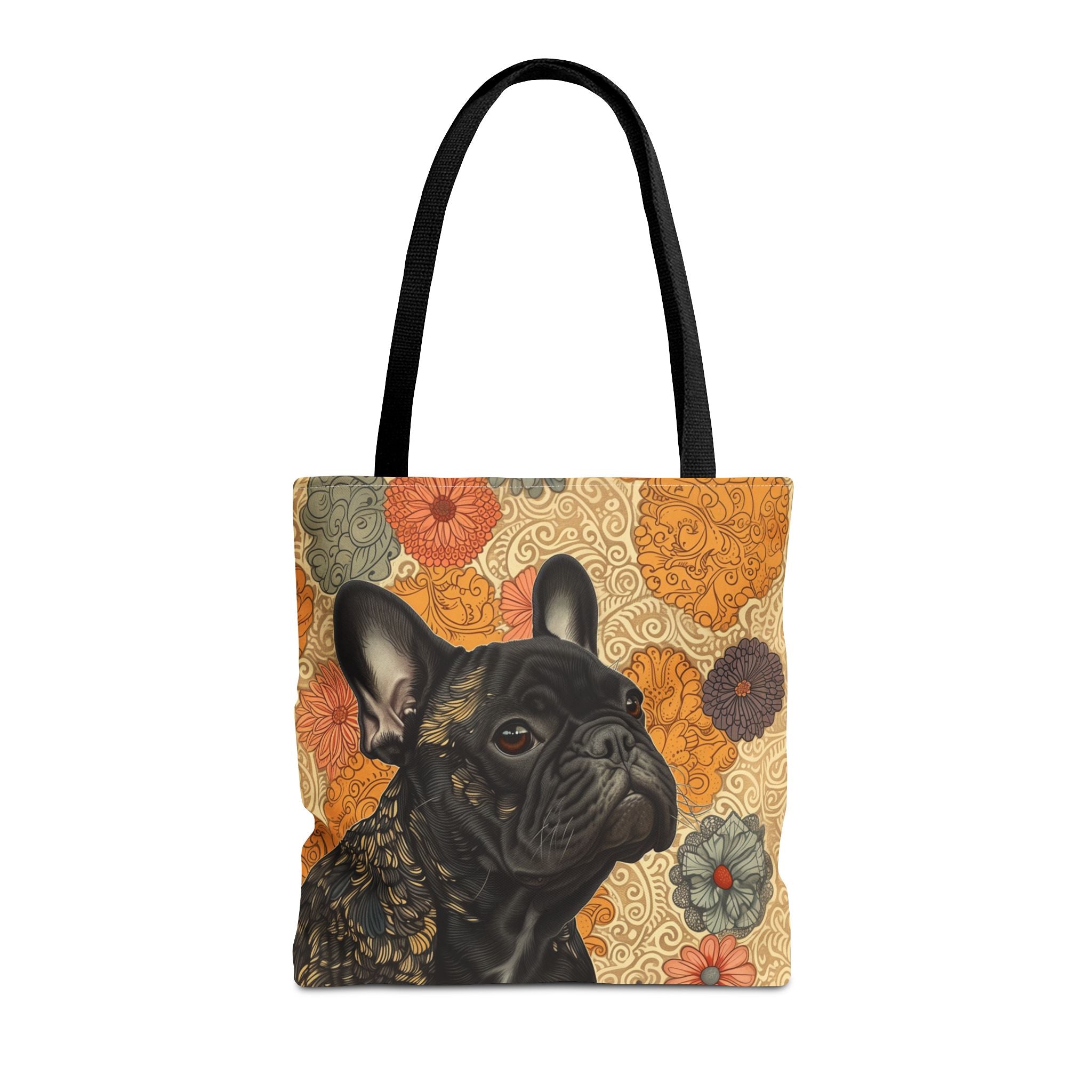 French Bulldog Floral Tote Bag – Eco-Friendly & Stylish Market Bag