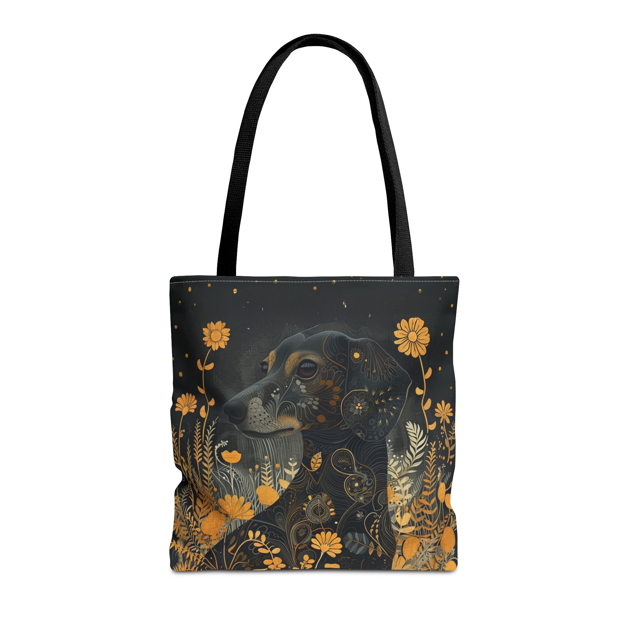 Whimsical Dachshund Meadow Tote Bag – Eco-Friendly Canvas Gift