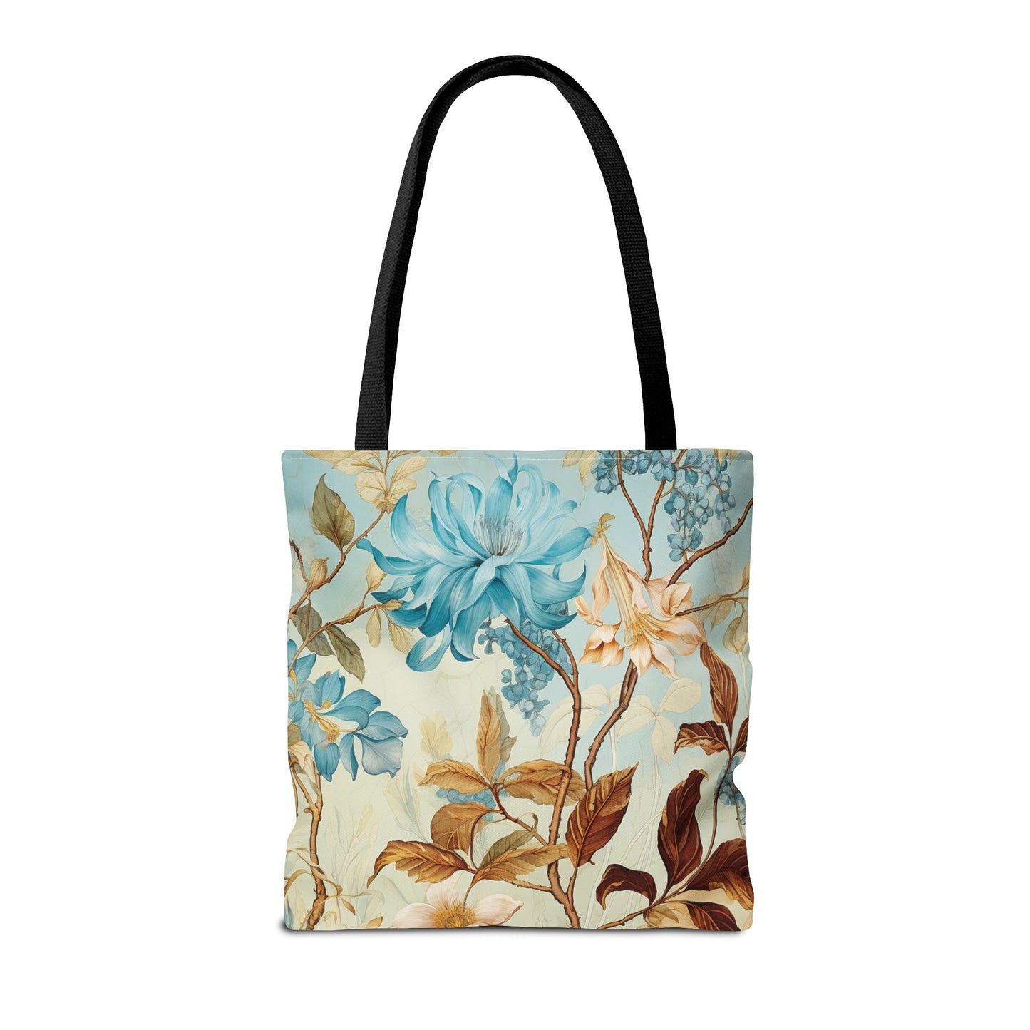 Vintage Chic Floral Canvas Tote Bag, Eco-Friendly Reusable Bag