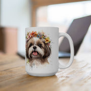 Shih Tzu Floral Coffee Mug – Perfect Gift for Dog Lovers