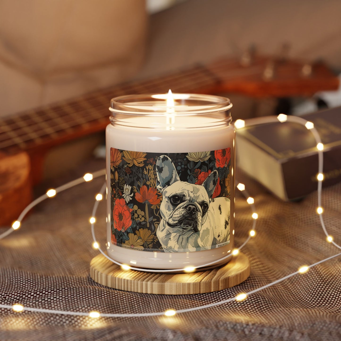 Frenchie Floral Elegance Candle – Pet Lover Gift