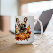 Frenchie Fall Harvest Mug – Thanksgiving Coffee Cup for Dog Lovers