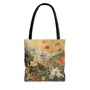 Nature-Inspired Floral Canvas Tote Bag, Eco-Friendly & Versatile