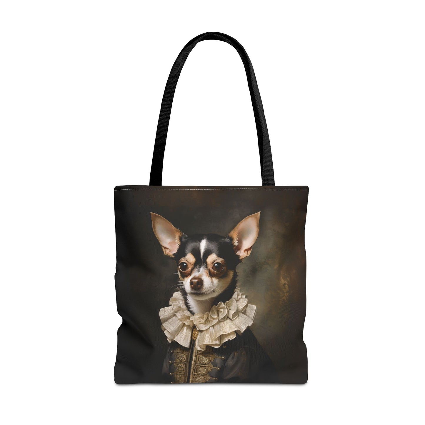 Aristocratic Chihuahua Tote Bag, Baroque Dog Art Accessory