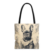 Chic French Bulldog Canvas Tote Bag – Elegant Dog Lover Gift