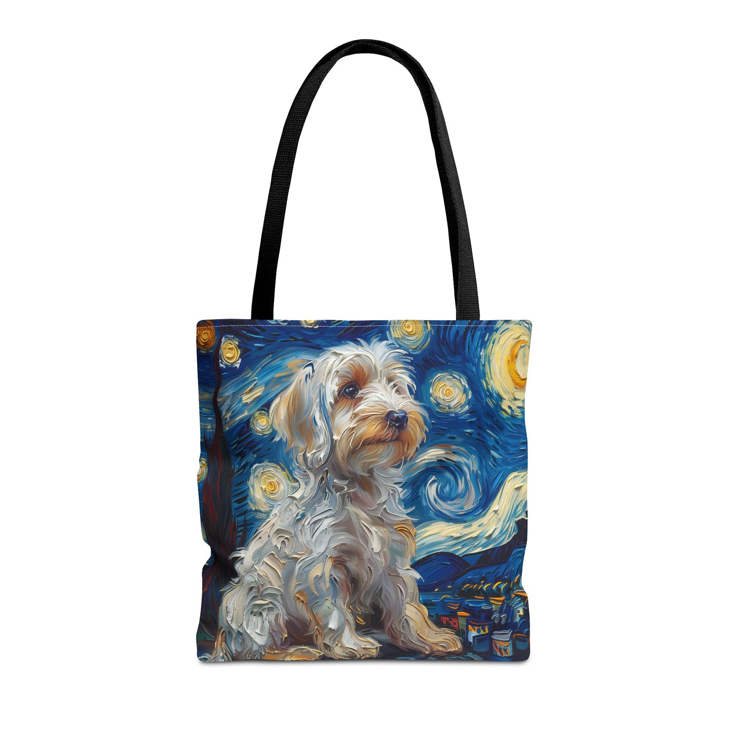 Starry Dachshund Canvas Tote Bag, Artistic Eco-Friendly Gift for Dog Lovers