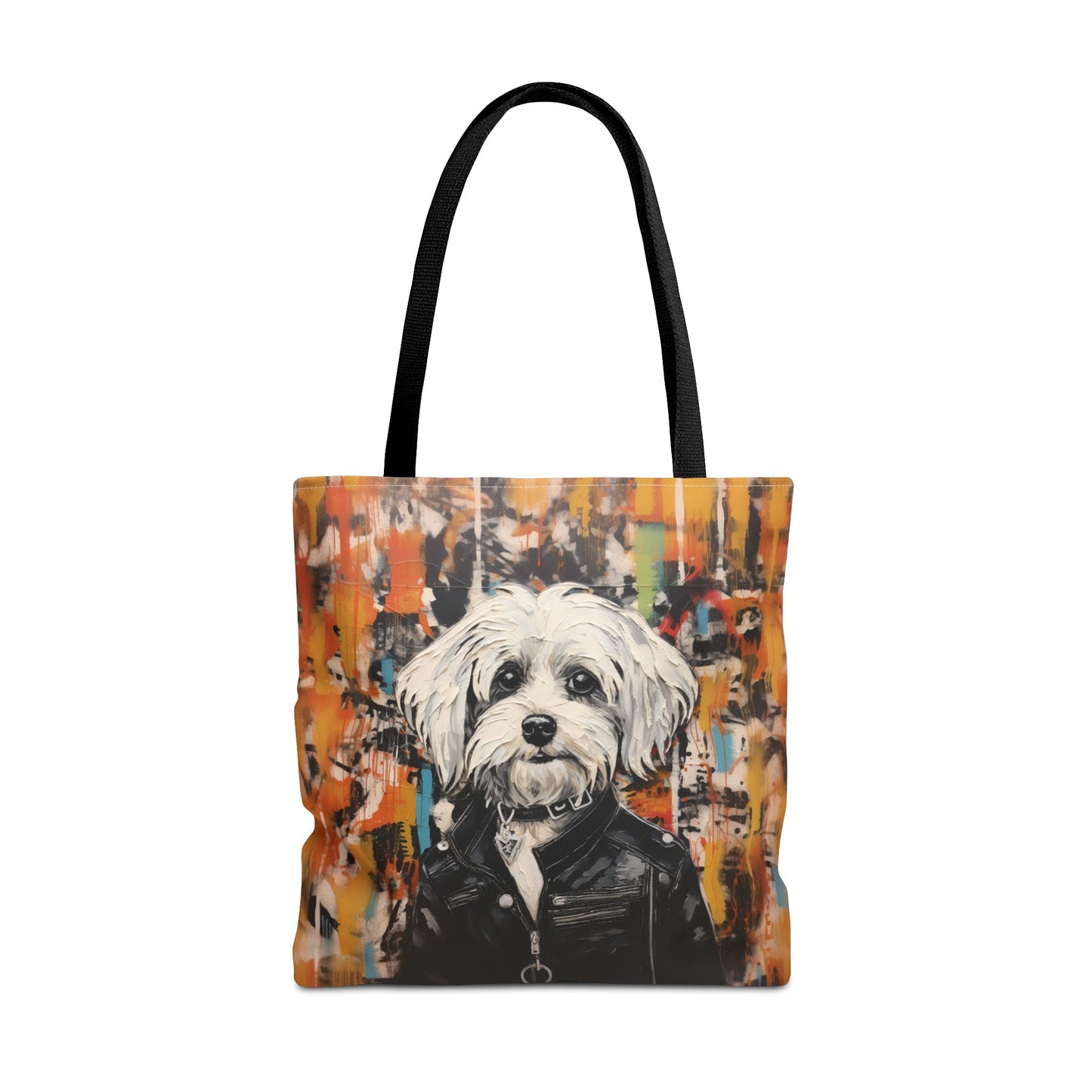 Maltese Rock Star Canvas Tote Bag, Vibrant Eco-Friendly Design for Dog Lovers