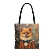 Pomeranian Portrait Canvas Tote Bag, Chic Gift for Dog Lovers