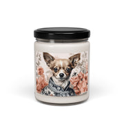 Chic Chihuahua Candle Gift – Floral Art Soy Wax Decor